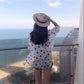 Loose Chiffon Sunscreen Shirt Small Long-sleeved Air Conditioning Cardigan Women Summer Clothing Thin Print Love Ladies Blouses