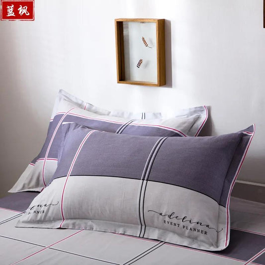 48x74cm Pure Cotton Pillow Cover Single Double Dormitory Household Adult High-end Pillow Cover