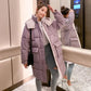 Winter Women's Down Padded Jacket Korean Style Stand-up Collar Hooded Padded Jacket Thickened Warm Mid-length Padded Jacket