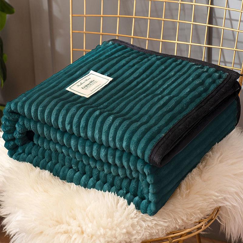 Winter Coral Fleece Blanket Plus Velvet Thick Double-sided Fleece Sheets Flannel Dormitory Single Bed Blanket
