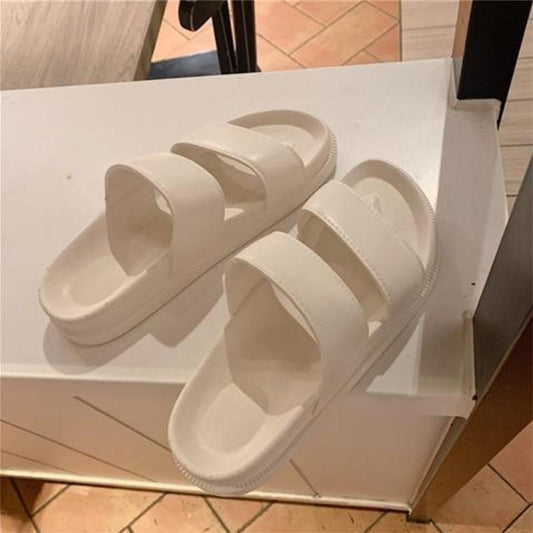 Thick-soled Sandals and Slippers Women's Summer Ins Tide Net Red Fashion Wear Retro Hong Kong-style Harajuku Style Beach Shoes