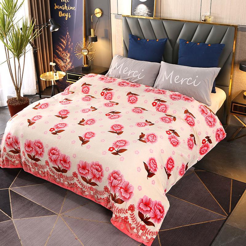 Flannel Blanket Coral Fleece Blanket Fleece Sheet Cover Blanket Four Seasons Universal Multi-Size Single Double Student Dormitory Sheets