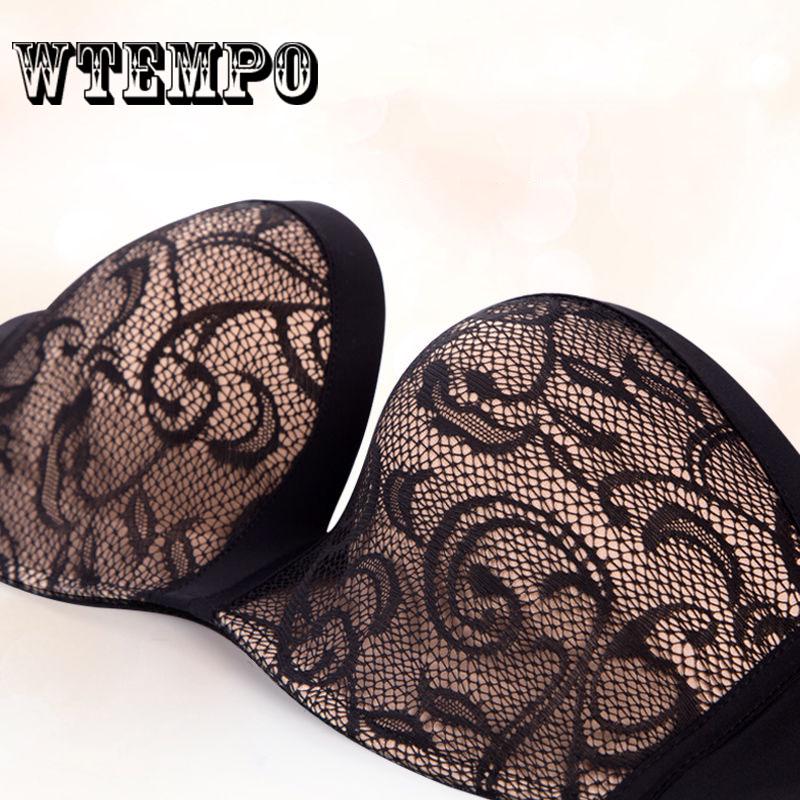 Women Sexy Bra Push-Up One-Piece Seamless Brassiere Fashion Invisible Silicone