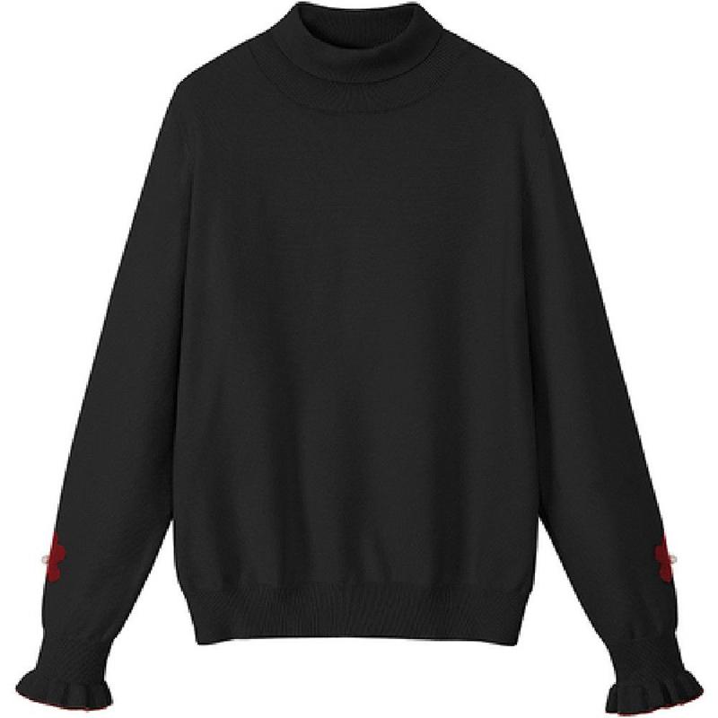 Turtleneck Bottoming Sweater Knit Sweater Women Loose Korean Style Students Autumn Winter New Long-sleeved Pullover Top