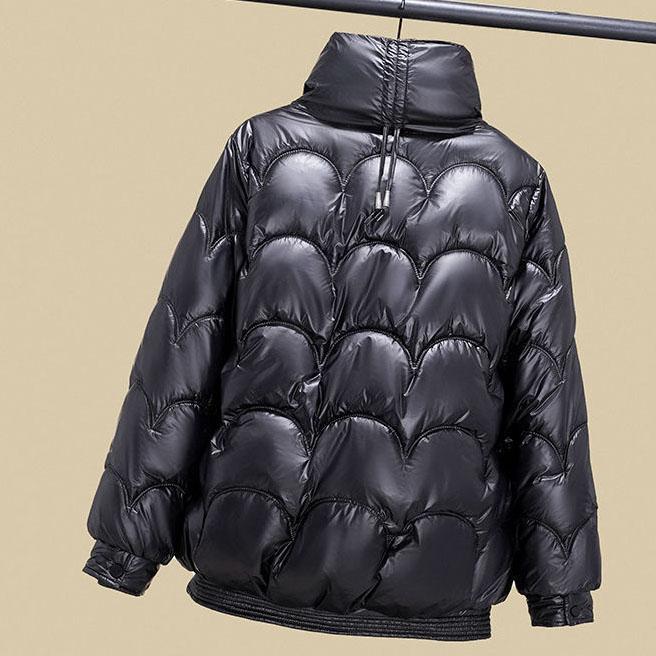 Winter Women's Short Down Jacket Female Warm Solid Color Large Size Loose Cotton Coat