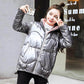 Disposable Glossy Short Down Down Cotton Jacket Women's Loose Stand-up Collar Cotton Jacket Bread Jacket Women's Jacket Trendy