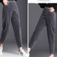 Corduroy Women's Trousers Lamb Hair Lining Gray Warmth and Velvet Thick Casual Pants All-match Outer Wear Thin Trousers