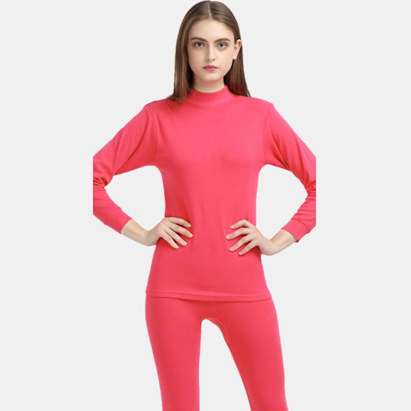 Women Long Sleeve Thermal Underwear Winter Thicken Tight Suit Sexy Pajamas Autumn Windproof Soft Lining High Elasticity Slim Comfortable Breathable