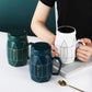 Ceramic Mug with Lid Mug Home Drinking Cup Office Cup Coffee Cup Couple Cup Large Capacity Water Cup Breakfast Cup