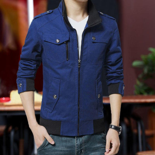 Mens Jackets Autumn Casual Coats Mens Sportswear Stand Collar Slim Jackets Male Bomber Jackets