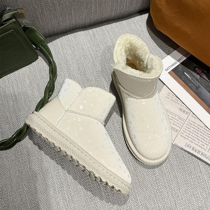 Winter Snow Boots Women's Thick Waterproof Soft-soled Warm Shoes Non-slip Thick-soled Short Tube Snow Cotton Shoes Women