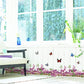 Fresh purple fence butterfly grass skirting bathroom door and window background decoration removable