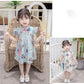 Girls Cheongsam Skirt Summer Dress Baby Girl Summer Style Hanfu Tang Suit Children Foreign Style Flying Sleeve Dress