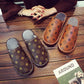 PU Waterproof Slippers Women Men Winter Plush Keep Warm Flat Home Shoes Woman Soft Comfort Female Shoes Sewing Interior Slipper