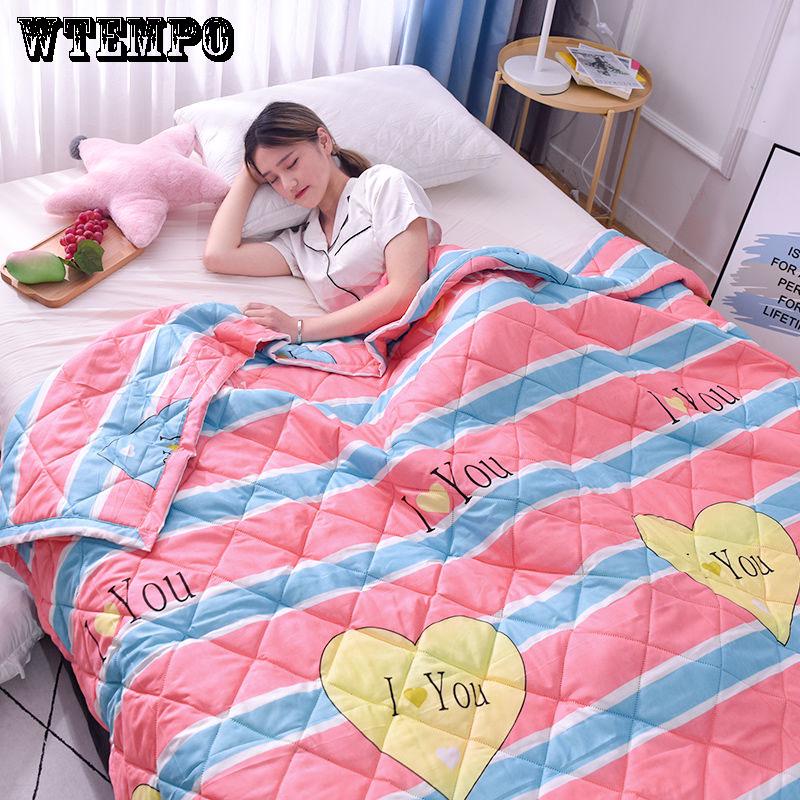 WTEMPO Comfortable Thin Quilt Dormitory  Bedding Fashion Summer Air Conditioning Was Cool In Summer