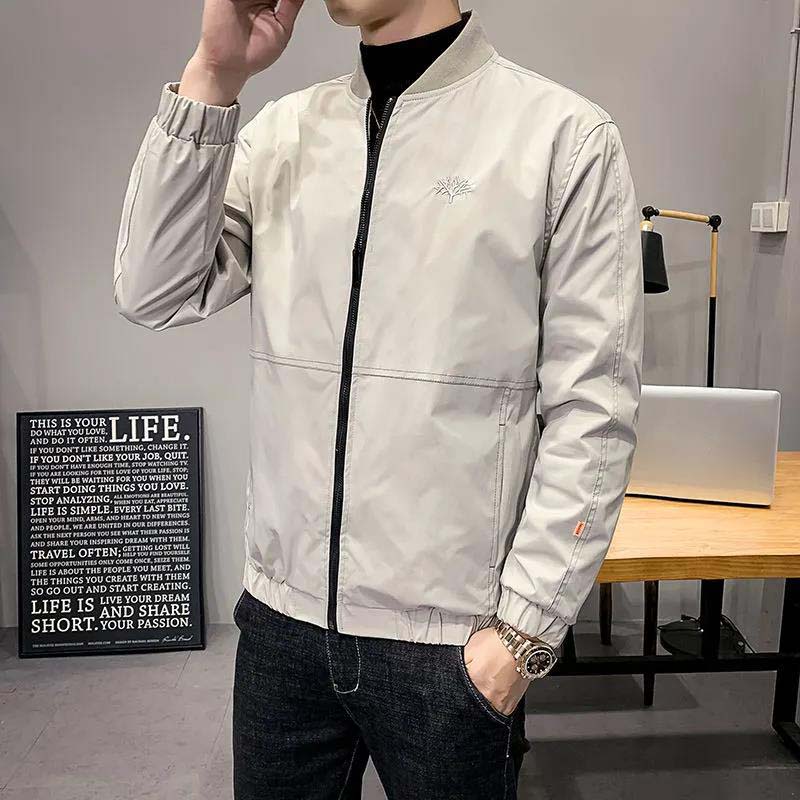 Jacket Men's Jacket 2021 Spring and Autumn New Jacket Embroidery Print Leisure Jacket