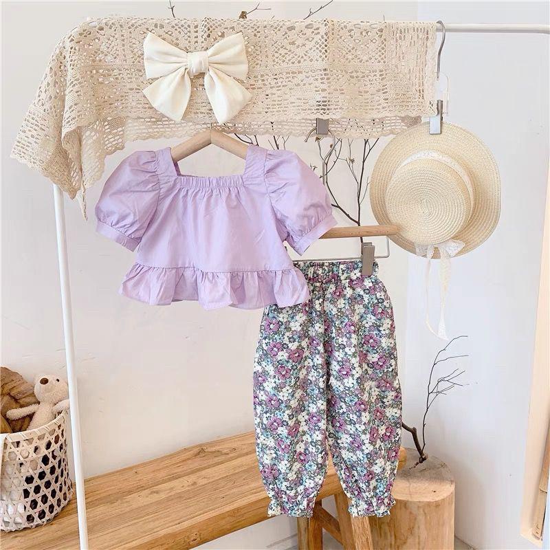 Two-piece Cotton Girls Clothes Suit Summer Short-sleeved Children's Suit Fashion Girls Clothes Suit Casual Clothes