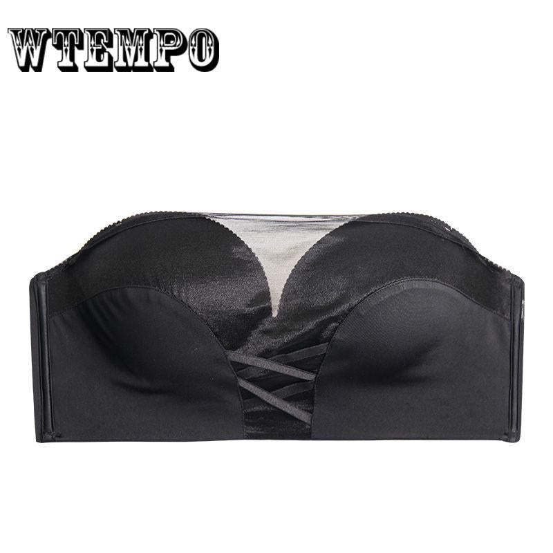 Chest Underwear Fashion Strapless Women Sexy Brass Black Girls Gather Non-slip