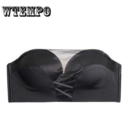 Chest Underwear Fashion Strapless Women Sexy Brass Black Girls Gather Non-slip