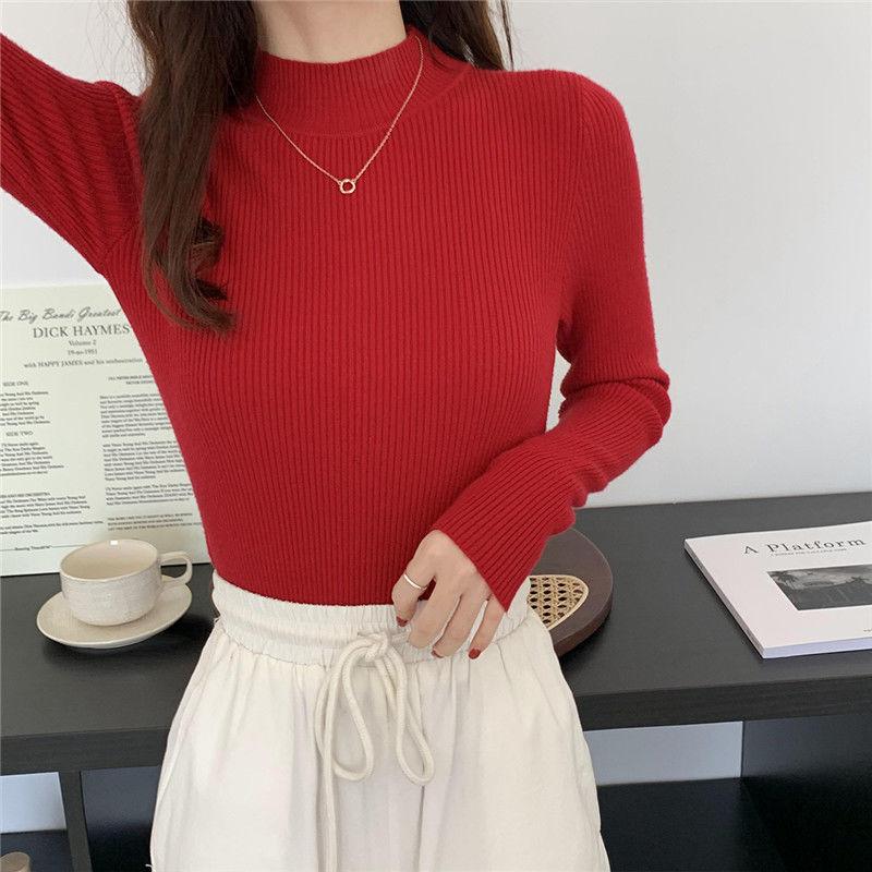 Sweaters Women Winter Turtleneck Sweater Knitted Jumper Solid Long Sleeve Slim Knitwear Women Top Clothes Fashion Slim Sweater Casual