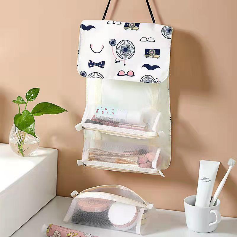 Portable Makeup Bag Large Storage Bag Folding Travel Toiletries Bag Sorting Storage Bag Makeup Bag Organizer
