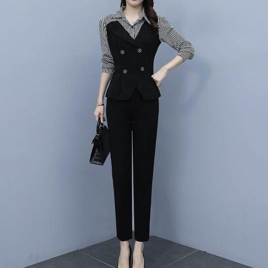 Suit Plus Size Women's Clothing Royal Sister Light Familiar Style Professional Suit Pants Temperament and Age Reduction Two-piece Set