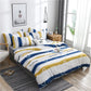 4Pcs Simple Striped Bedding Set Quilt Cover Bed Sheet Pillowcases 5 Size Bedspread