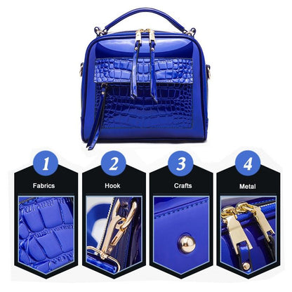 Women Leather Handbags Bag Women Crocodile Tote Female Crossbody Shoulder Bags Brand Women's