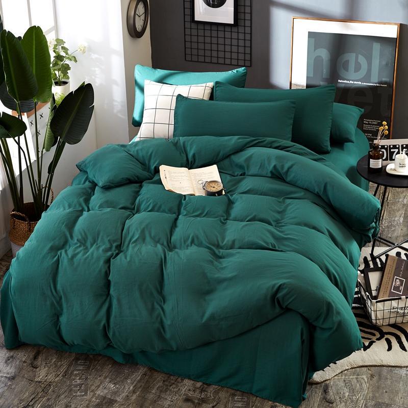 Bedding Set Queen King Single Duvet Cover Set Bed Linen Set Gray BedClothes