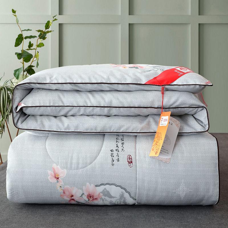 High-end Printed Silk Quilt Large Soft and Comfortable Quilt Core Antibacterial Four Seasons Quilt