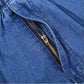 Summer Thin Middle-aged and Elderly Men's Stretch-waist Jeans Loose High-waist Straight-leg Cotton Casual Jeans