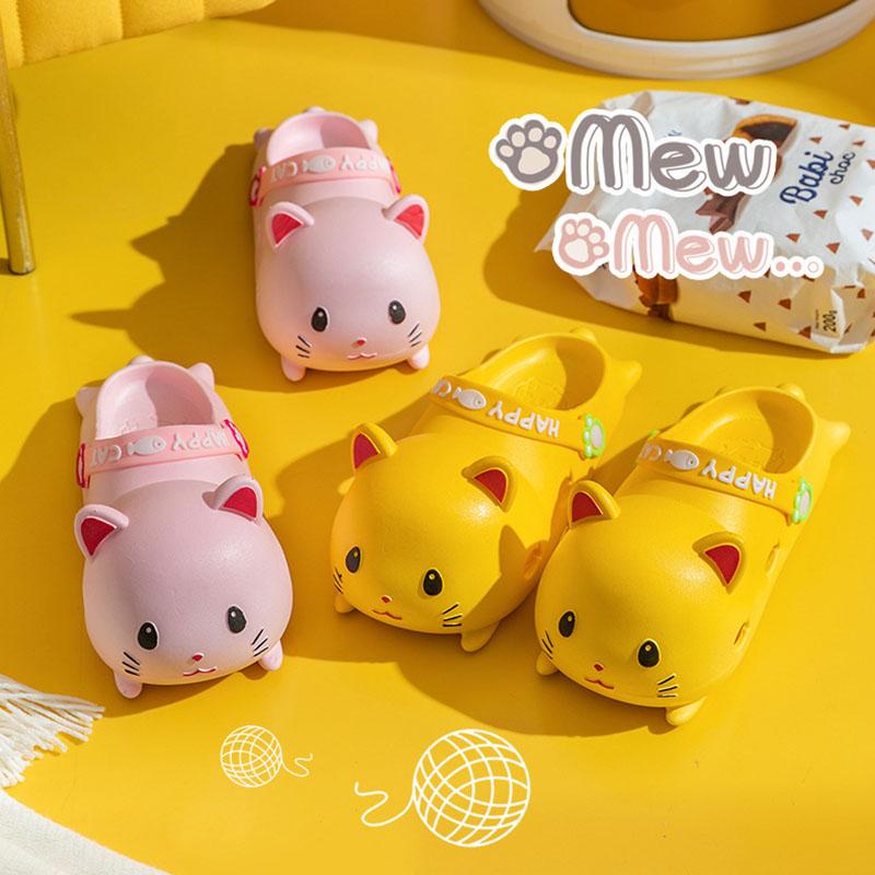 Kid Sandals Slippers Unisex Cartoon Cute Rabbit Slippers 2-7 Years Old Boy and Girl Slippers Yellow Pink Sandals and Slippers