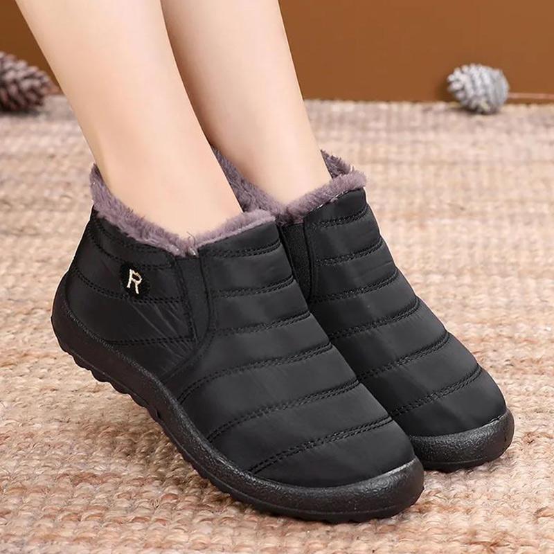 Winter Ladies Waterproof Short Cotton Shoes Cloth Shoes Women's Shoes Plus Velvet Warm Casual Shoes Thick Non-slip Shoes