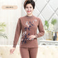 Women's Thermal Underwear Plus Velvet Thickening Winter Mother High-neck Plus Size Autumn Clothes Long Trousers Suit
