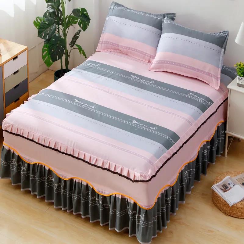 Lace Edge Princess Wind Mattress Cover Lace Mattress Protector Non-slip Elastic Double Mattress Cover