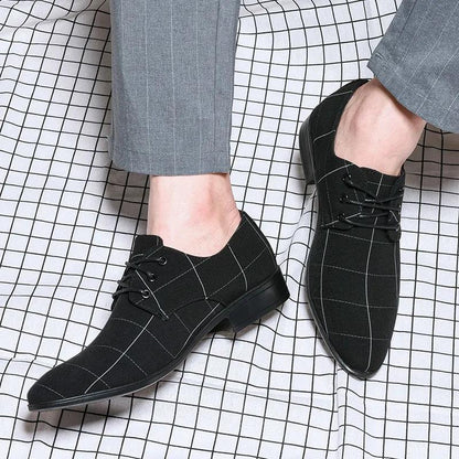 Men's Cloth Face Versatile Men's Korean Version British Formal Wear Pointy Breathable Suit Casual Shoes