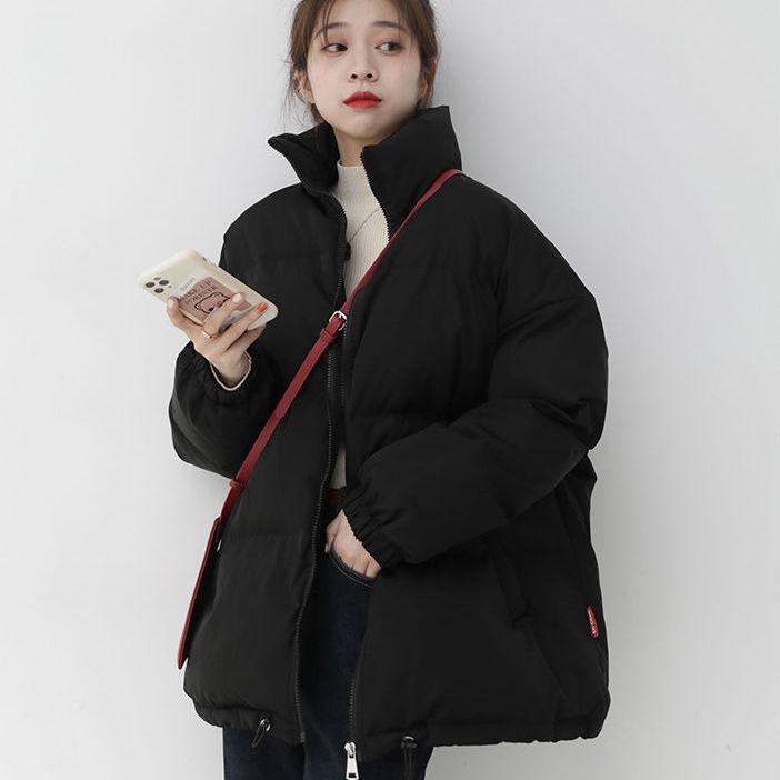 Winter Padded Jacket Coat Bread Coat Stand-up Collar Cotton-padded Coat Loose Padded Coat Women's Autumn and Winter Thick Warm Cotton Coat