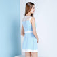 Pofulove Summer Women Round Neck Slim Temperament Short Dress Sleeveless A-Line Dress