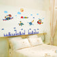 Animal aviator children's room cabinets kindergarten classroom porch layout decorative wall stickers
