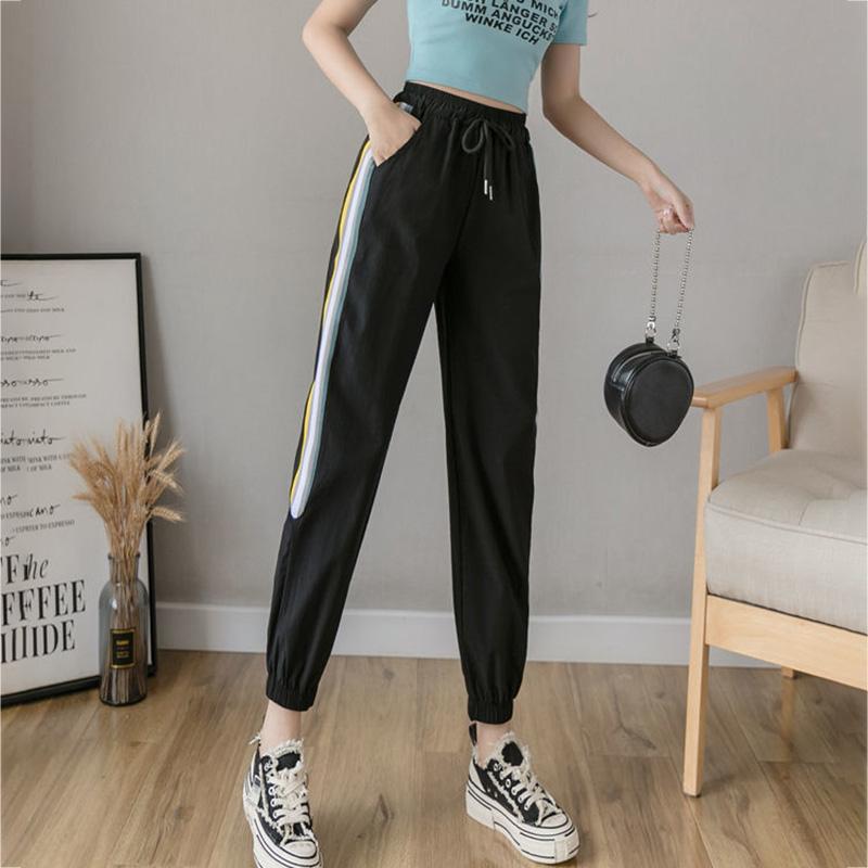 WTEMPO Casual  Active Pants Women Elastic Waist Joggers Sport Long Sweatpants Loose Casual Baggy Trousers