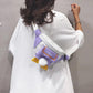 Canvas Bag Women's Casual Simple Solid Color Shoulder Bag Korean Version of Nylon Cloth Cute All-match Messenger Bag