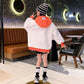 Girls' Warm and Windproof Autumn and Winter Jacket Quilted Padded Lamb Wool Sweater