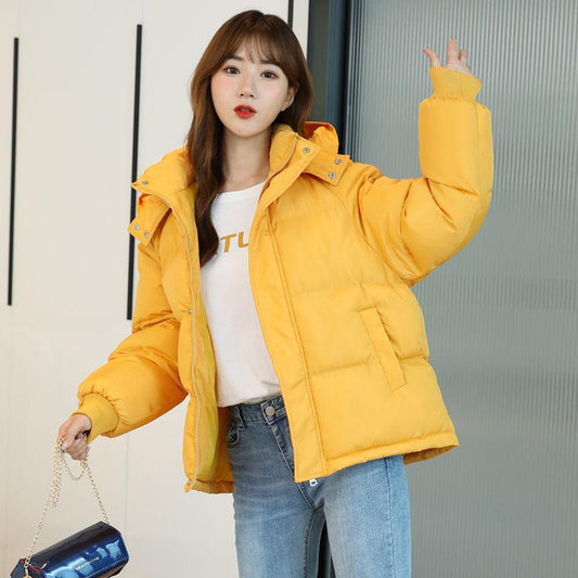 Winter Fashion Trend Down Feather Loose Thick Warm Bread Jacket All-match Short Jacket