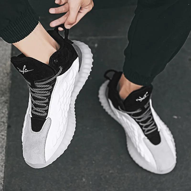 Men's Coconut Shoes Autumn Korean Version All-match High-top Shoes Boys Sports Shoes Students Casual Shoes Fitness Shoes Mesh Shoes