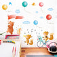 Kindergarten boy baby room wall decoration small animal stickers music symbol color balloon sticker