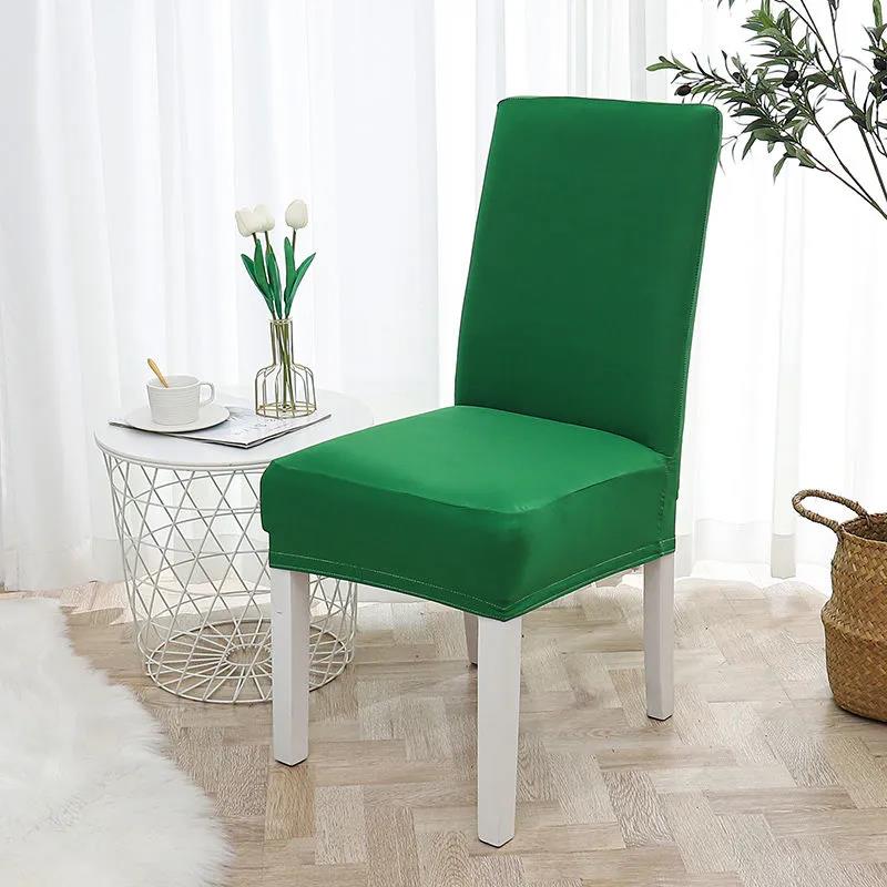 Plain Color Chair Cover Spandex Stretch Elastic Wedding Banquet Chair Covers Dining Seat Cover
