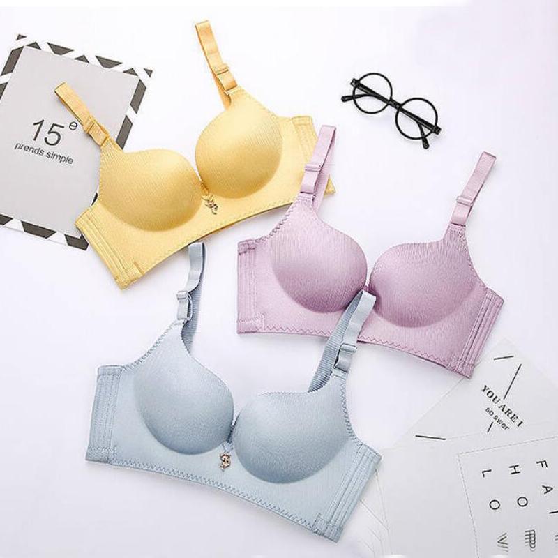Seamless Push Up Bra for Women Gathered Wire Free Brassiere Solid Sexy Bras Plus Size Bralette Female Lingerie Underwear New