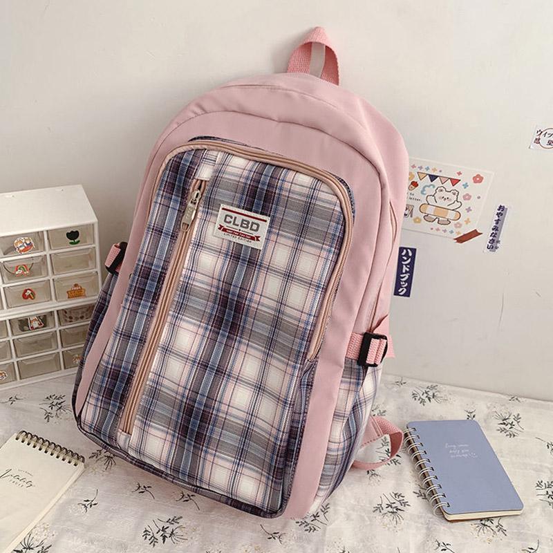 Backpack Female Student Schoolbag Large Capacity Nylon Campus Backpack Female Middle School Student Schoolbag Waterproof Schoolbag