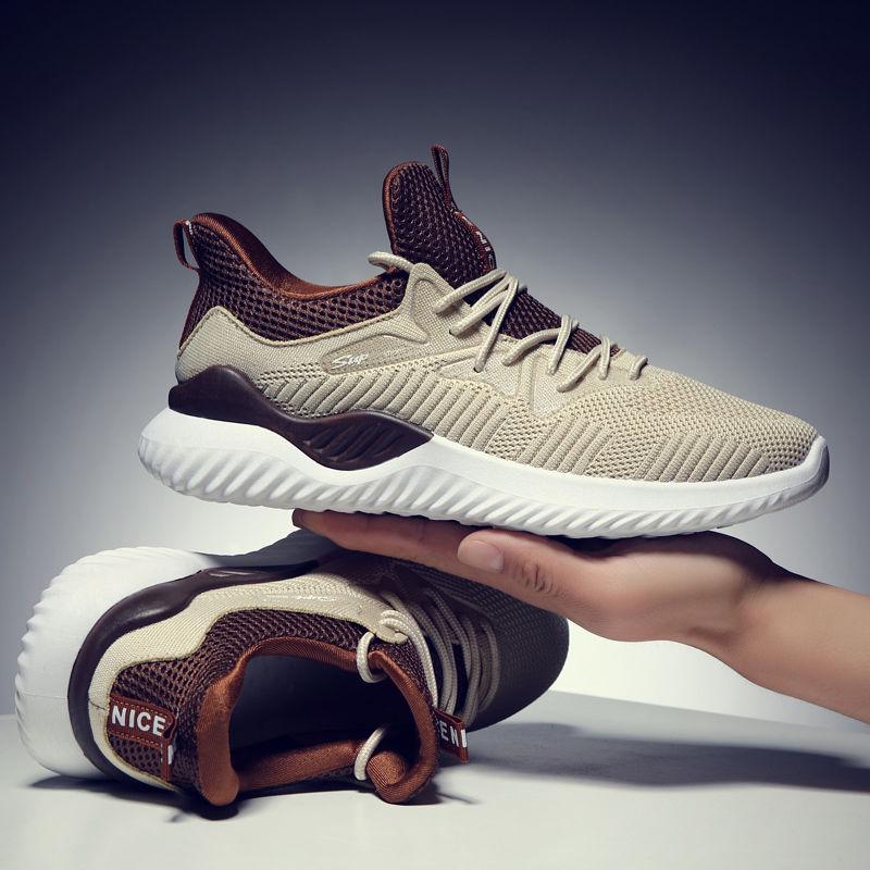 Summer Men's Shoes Sports Shoes Men's Running Shoes Breathable Casual Flying Woven Student Shoes Travel Shoes