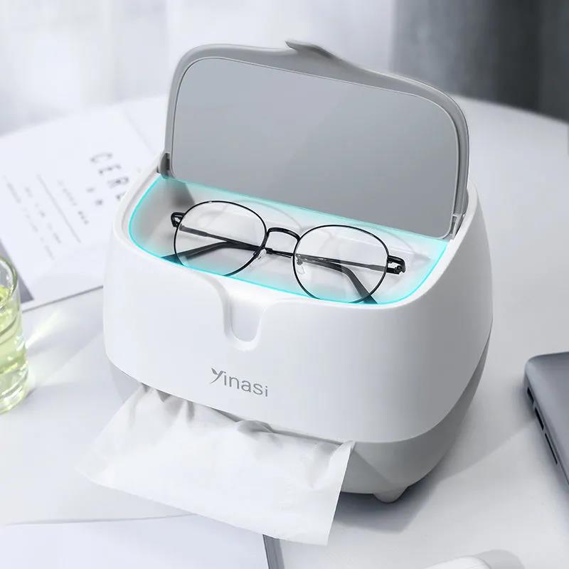 Tissue Box Multipurpose Tissue Box Lid Napkin Holder Home Office Remote Control Storage Wipe Box Desk Organizer